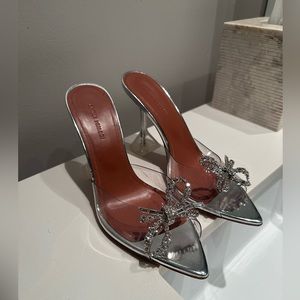 Amina Muaddi Glass Slipper Shoe